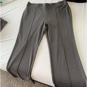 Gray stretchy dress pants, no pockets